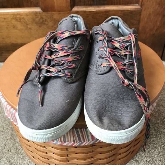 Vans Brown Shoes w/Colorful Laces Size 9 - Picture 8 of 9